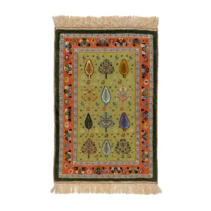 Cypress design kilim rug green